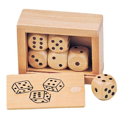 Würfelset aus Holz