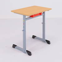 Schultisch höhenverstellbar BASIC-T I Ovalrohr – einsitzig - 3425 111 KK 2