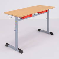 Schultisch höhenverstellbar BASIC-T I Ovalrohr – zweisitzig - 3425 211 KK 2