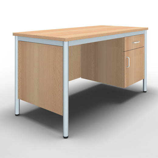 40500_214_S Lehrertisch KLASSIK – Rundrohr - 40500 214 S