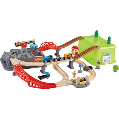 Eisenbahnset mit Kran