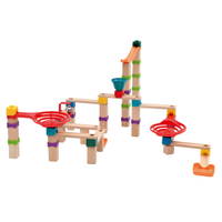 Kunterbunte Holz-Murmelbahn mit Glöckchen - 531213 b 26