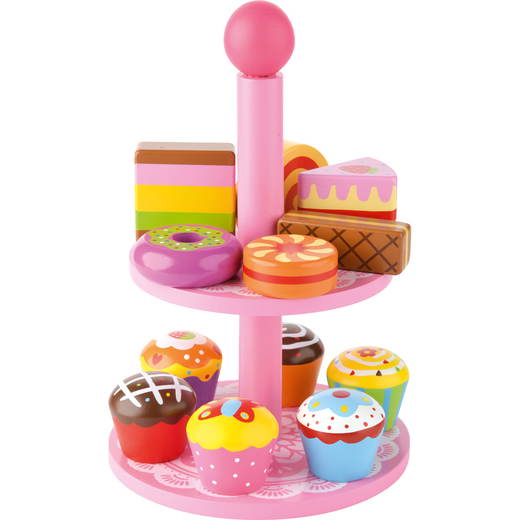 542003_a_21 Etagere mit Süßgebäck aus Holz - 542003 a 21