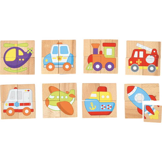 542076_a_19 Magnetische Holzpuzzles, Fahrzeuge - 542076 a 19