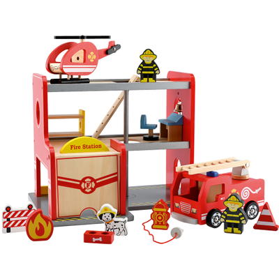 Mehrgeschossige Feuerwache aus Holz