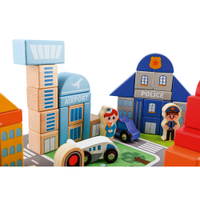 Holzbausteine Stadt, 100 Stück - 542187 c 24
