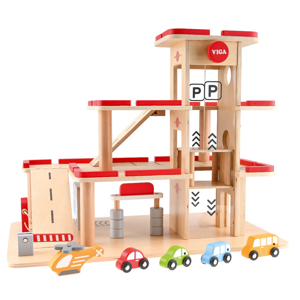 542225_a_25 Parkhaus mit Tankstelle und Fahrzeugen - 542225 a 25