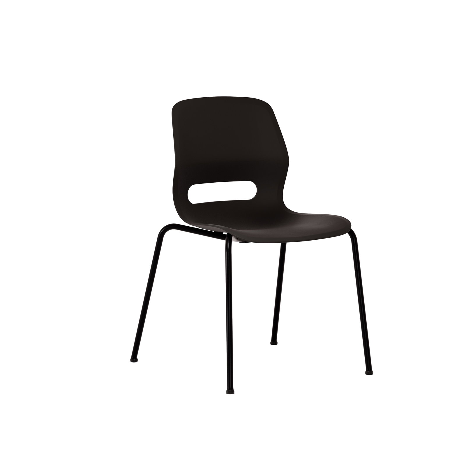 JUN_GraphiteBlack_Black_legs 4-Fuß Stuhl Jun-1032 - JUN GraphiteBlack Black legs
