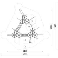 Orbis Kletterwelt XXL – Großspielanlage aus Metall - NV11311MPN xb 23