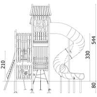 Robinio Gipfelstürmer – Hoher Kletterturm aus Robinienholz - 18002 SV
