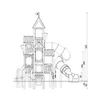 Robinio Spielstadt-Rathaus – Abenteuer-Spielanlage aus Robinienholz - NV18004 x 25