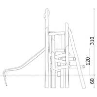 Robinio Balkensteiger – naturnaher Spielturm mit Rutsche - 181002 SV
