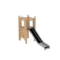 Robinio Spielturm mit Rutsche, Kletterwand und Netz - NV181010 b 26