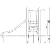 Robinio Spielturm mit Rutsche, Kletterwand und Netz - NV181010 y 26