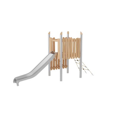 Robinio Kletterpfad – Spielturm mit Kletternetz, Kletterwand und Rutsche