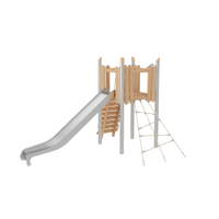 Robinio Seilsteiger – Kletterturm mit Schrägaufstieg, Rutsche und Feuerwehrstange - NV18109 a 25