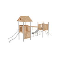 Robinio Kletterduo – Doppelturm-Spielanlage mit Netzen und Rutsche - NV18201 a 25