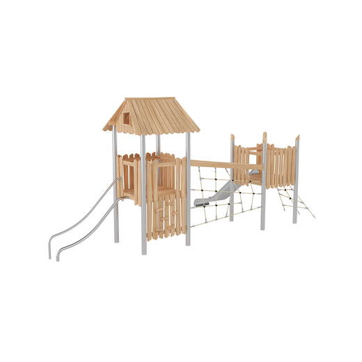 NV18201_a_25 Robinio Kletterduo – Doppelturm-Spielanlage mit Netzen und Rutsche - NV18201 a 25