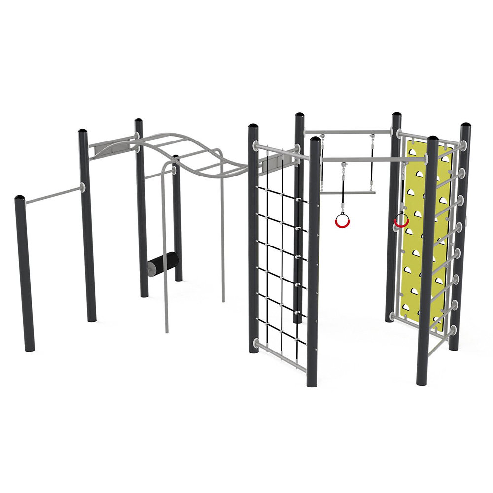 A4K Lime Fitnessparcours – mit Kletterwand, Lauftrommel und Hangelleiter - NV1938 A b 25