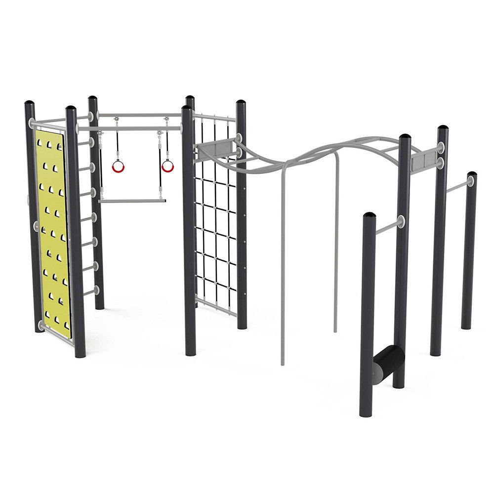 A4K Lime Fitnessparcours – mit Kletterwand, Lauftrommel und Hangelleiter - NV1938 A d 25