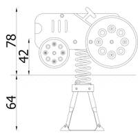 Federwippe Traktor - 3061EPZK Side view