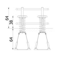 A4K Lime Parallel-Federwippe, Metall-Bodenanker - NV3074 A x 25