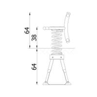 A4K Lime Federwippe, Metall-Bodenanker - NV3075 A x 25