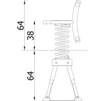 Action4kids Federwippe, Metall-Bodenanker - 3075 Side view