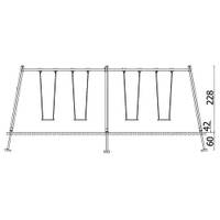 Urbi H 4er-Schaukel – Gestell - NV31217 A x 25