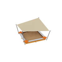 Sandkasten 4 Teddys Simple, 3x3m, mit Sonnensegel - NV3714EPZ A c 26