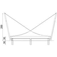 Sandkasten 4 Teddys Simple, 3x3m, mit Sonnensegel - NV3714EPZ A x 26