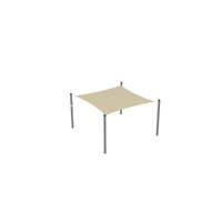 Sonnensegel 3×3 m, Metallpfosten - NV37193 a 26
