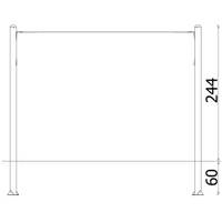 Sonnensegel 3×3 m, Metallpfosten - NV37193 x 26
