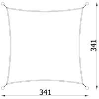 Sonnensegel 3×3 m, Metallpfosten - NV37193 y 26