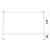 Sonnensegel 4×4 m, Metallpfosten - NV37199 x 26