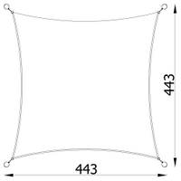 Sonnensegel Robinio 4×4 m - NV37206 y 26