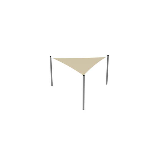 NV37207_a_26 Dreieck-Sonnensegel, Metallpfosten - NV37207 a 26
