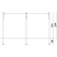 Dreieck-Sonnensegel, Metallpfosten - NV37207 x 26
