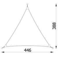 Dreieck-Sonnensegel, Metallpfosten - NV37207 y 26