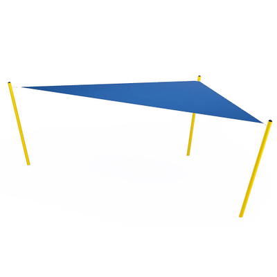 Dreieck-Sonnensegel für Sandkasten, gelb-blau