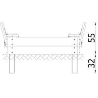 Sandkasten mit Sitzbank, 1,5 x 1,2 m - 3794 Side View