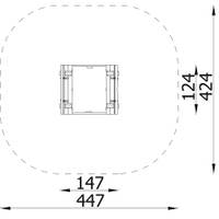 Sandkasten mit Sitzbank, 1,5 x 1,2 m - 3794 Top View