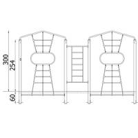 A4K Lime Doppeltes Kletternetz mit Leiter - NV42305 A x 25