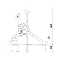 Verto Kleiner Aussichtsturm – Spielturm mit Treppe und Rutsche - NV57143MA2 x 25