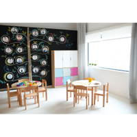 Schrank mit bunten Türen, B 116, H 164, weiß/hellblau/magenta (Quadro 97/97W-180°) – Bild 6