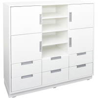 Schrank L mit 4 Türen und 6 Schubladen – Breite: 116 cm – weiß (Quadro 113/113W-180°) - SET6226W a 19