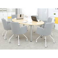 Konferenztisch Expo, oval 200×120, mit Konferenzsesseln, grau - SET6273 a 19