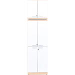 Regalwand, T 48, H 301, 1-reihig – Ahorn Jylland, Türen weiß (Grande 42) - ZEST5462 a 19
