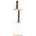 Regalwand, T 48, H 301, 1-reihig – Ahorn Jylland, Türen weiß (Grande 42) - ZEST5462 b 19
