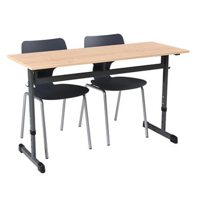 Schüler-Kufentisch IN-T, Zweier, mit Stühlen – Gr. 6